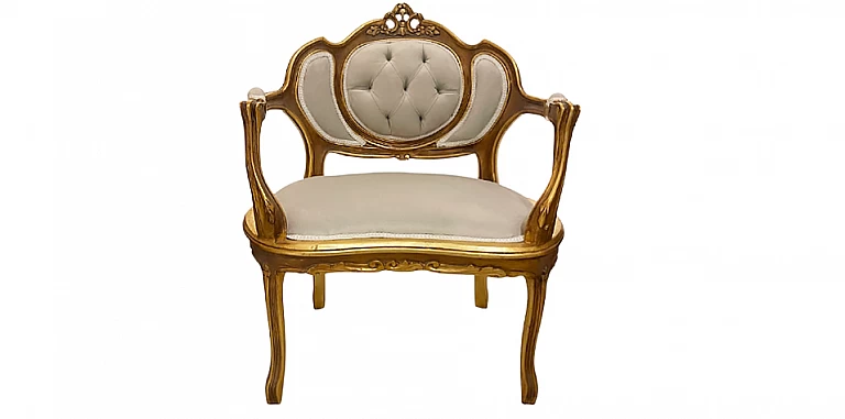 Πολυθρονάκι κλασικό-ημικυκλικό σε Γαλλικό στυλ (X018)  ΠΟΛΥΘΡΟΝΕΣ ΚΛΑΣΙΚΕΣ LOUIS XV