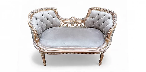 Χειροποίητος Καναπές Louis XV με Βελούδινη Υφή (PR04)