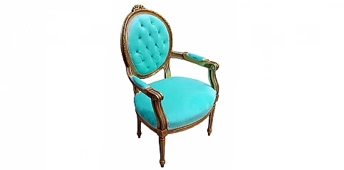 Λουϊ Κένζ πολυθρόνα κλασική σε Γαλλικό στυλ (X27V) 