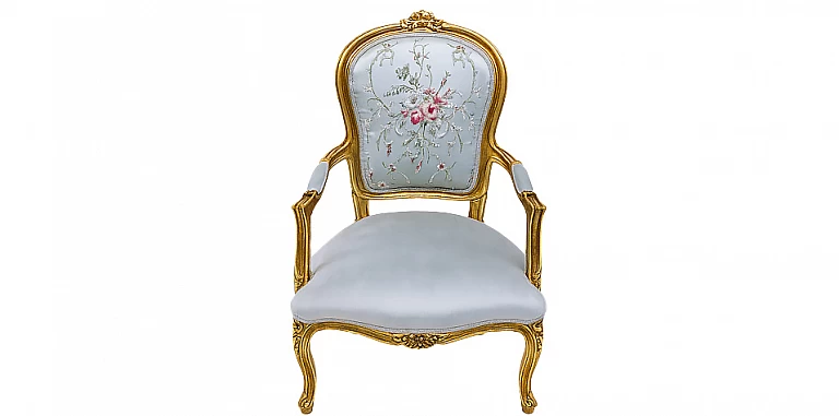 Πολυθρόνα κλασική σε Γαλλικό στυλ (XGREY) ΠΟΛΥΘΡΟΝΕΣ ΚΛΑΣΙΚΕΣ LOUIS XV