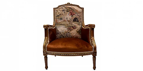 Λουϊ Κένζ πολυθρόνα κλασική σε Γαλλικό στυλ (0025) (B)