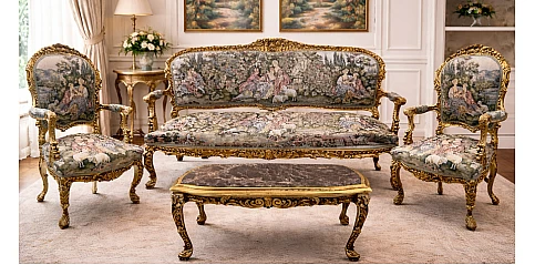 Κλασικό Σαλόνι Louis XVI -Σετ 4 Τεμαχίων (GGEO)