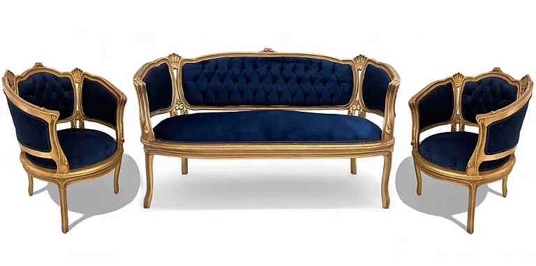 Κλασικό σαλονάκι Λουί Κένζ στυλ (X017) ΣΑΛΟΝΑΚΙ Louis XV