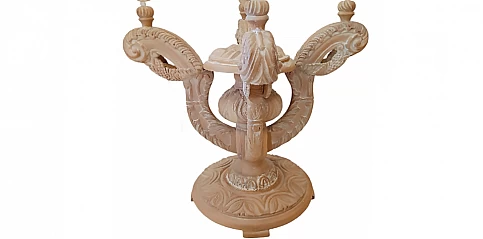 Τραπέζι τραπεζαρίας με ξυλόγλυπτη βάση (0001D)