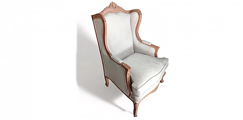 Λουϊ Κένζ πολυθρόνα κλασική ξυλόγλυπτη (M006)