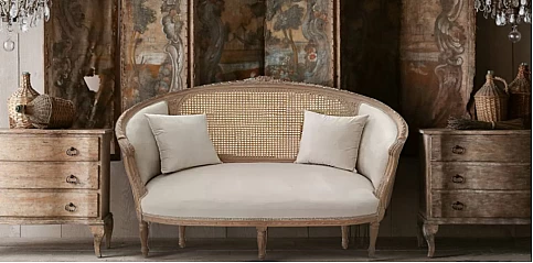 Διθέσιος καναπές ντεκαπέ σε στυλ Λουί Κένζ (0001)