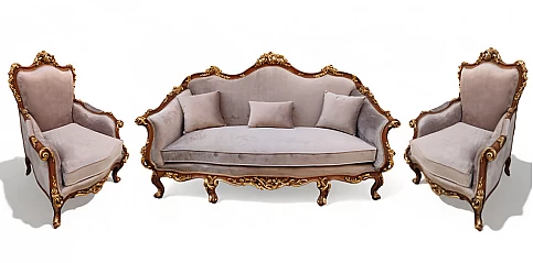 Κλασικό σετ σαλονάκι στυλ Λουί Κένζ (M012)