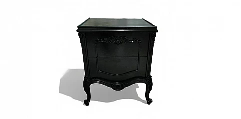 Κομοδίνο κλασικό μαύρο (0001) Έπιπλα Λουϊ Κένζ (Louis Kenz)