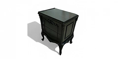 Κομοδίνο κλασικό μαύρο (0001) Έπιπλα Λουϊ Κένζ (Louis Kenz)