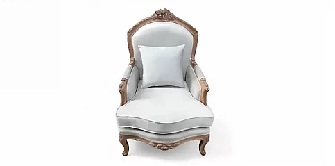 Λουϊ Κένζ πολυθρόνα κλασική ξυλόγλυπτη (0006)