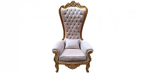 Λουϊ Κένζ πολυθρόνα θρόνος εκρού βελούδο (X01E)