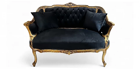 Καναπές Μπαρόκ με Βελούδινη Επένδυση – Στυλ Louis Quinze (0001B)