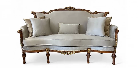 Σετ Καθιστικού Louis XV με Ξυλόγλυπτα Μοτίβα (KING)