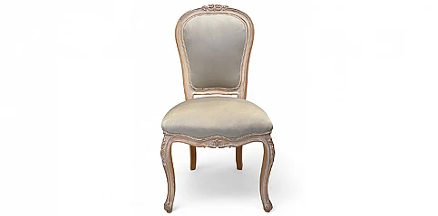 Καρέκλα Τραπεζαρίας Κλασική σε Λευκό Βελούδο (DECAPE)