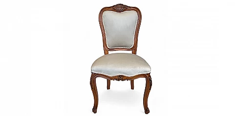 Καρέκλα Τραπεζαρίας Κλασική σε Λευκό Βελούδο (KOHILI)