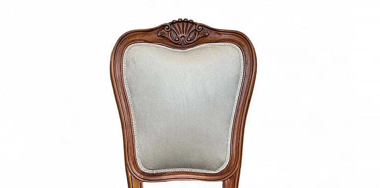 Καρέκλα Τραπεζαρίας Κλασική σε Λευκό Βελούδο (KOHILI) ΠΟΛΥΘΡΟΝΕΣ ΚΛΑΣΙΚΕΣ LOUIS XV