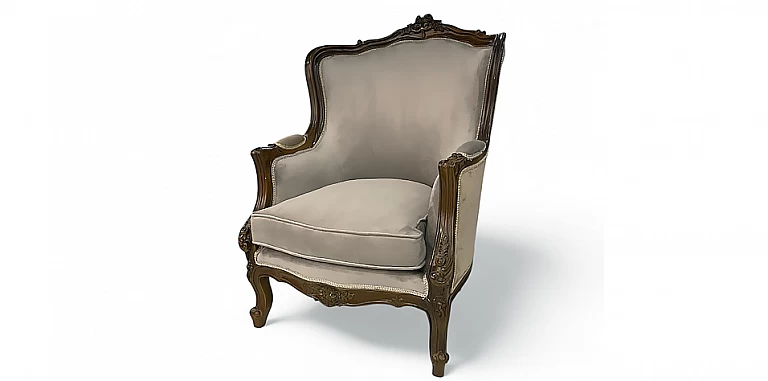 Κλασικό σαλόνι σετ τριών τεμαχίων Louis XVI & Louis XV σε μασίφ ξύλο οξιάς