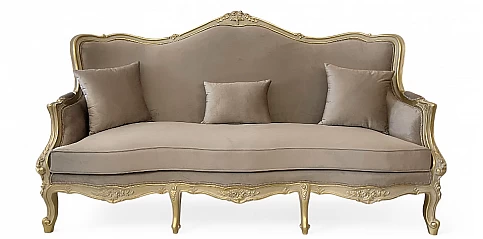 Καναπές Στυλ Louis Quinze με Βελούδινη Επένδυση (M010)