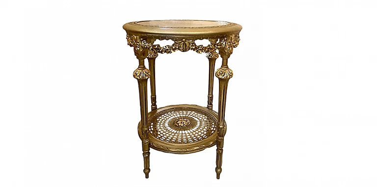 Τραπεζάκι τετράγωνο κλασικό με μάρμαρο (XEST)  ΤΡΑΠΕΖΑΚΙ ΛΑΜΠΑΣ LOUIS XV