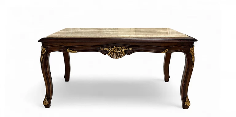 Κλασικό τραπεζάκι σαλονιού με μάρμαρο (0026) ΤΡΑΠΕΖΑΚΙΑ ΣΑΛΟΝΙΟΥ Louis XV