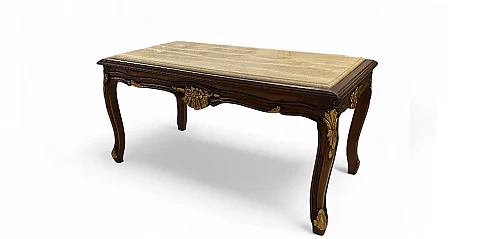 Κλασικό τραπεζάκι σαλονιού με μάρμαρο (0026)