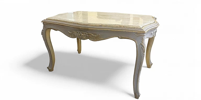 Κλασικό τραπεζάκι σαλονιού με μάρμαρο (M010) ΤΡΑΠΕΖΑΚΙΑ ΣΑΛΟΝΙΟΥ Louis XV