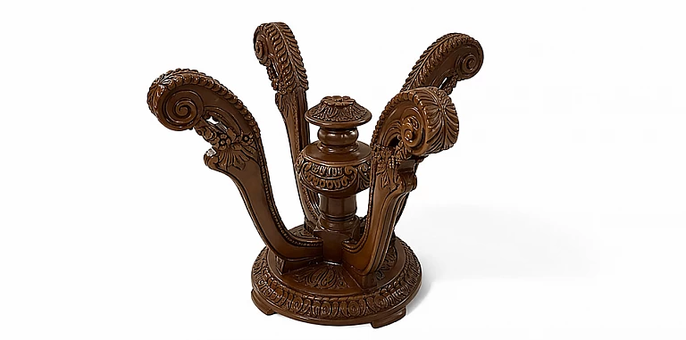 Τραπέζι τραπεζαρίας με ξυλόγλυπτη βάση (X002)