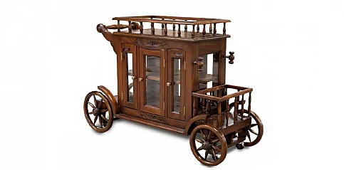 Μπαράκι Τρόλει από μασίφ μαόνι (H555)