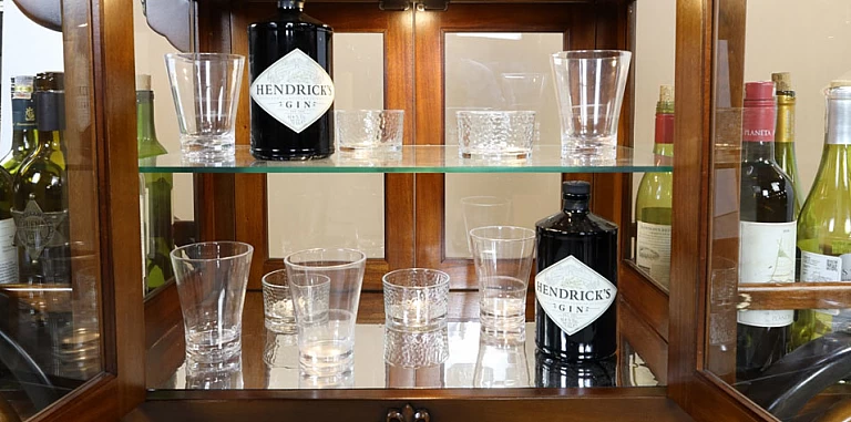 Μπαράκι Τρόλει από μασίφ μαόνι (H556) ΜΠΑΡΑΚΙ ΕΠΙΠΛΟ