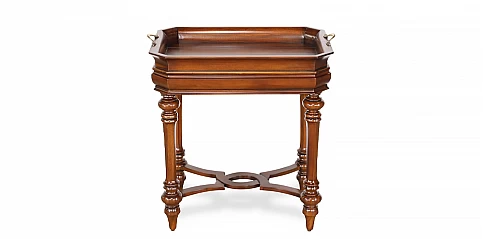 Τραπεζάκι με δίσκο από μασίφ μαόνι (RO02)