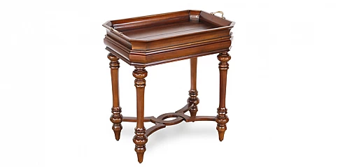 Τραπεζάκι με δίσκο από μασίφ μαόνι (RO02)