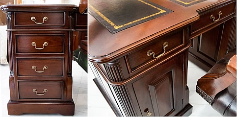Γραφείο κλασικό Αγγλίας με top σε γνήσιο δέρμα (10DM) Γραφείο κλασικό Αγγλίας με top σε γνήσιο δέρμα (10DM)