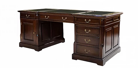 Γραφείο Αγγλίας μασίφ μαόνι και δερμάτινη επιφάνεια (190M) Γραφείο Αγγλίας μασίφ μαόνι και δερμάτινη επιφάνεια (190M)