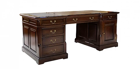 Γραφείο Αγγλίας μασίφ μαόνι και δερμάτινη επιφάνεια (190K) Γραφείο Αγγλίας μασίφ μαόνι και δερμάτινη επιφάνεια (190K)