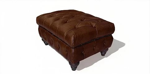 Δερμάτινο σκαμπό υποπόδιο (209801)