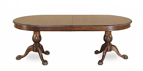 Οβάλ τραπέζι τραπεζαρίας μασίφ επεκτεινόμενο (D040B)