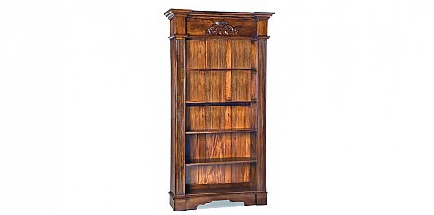 Βιβλιοθήκη κλασική από ξύλο μαονιού VILLAGE (Α048)