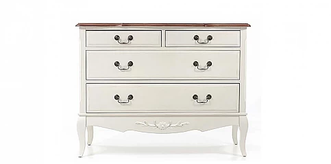 Συρταριέρα σε εκρού λάκα vintage (GS43)