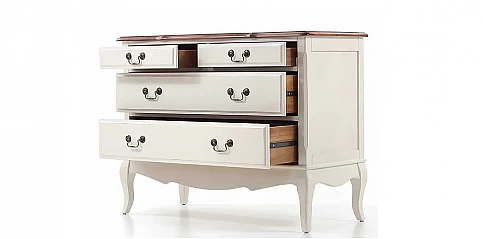 Συρταριέρα σε εκρού λάκα vintage (GS43)