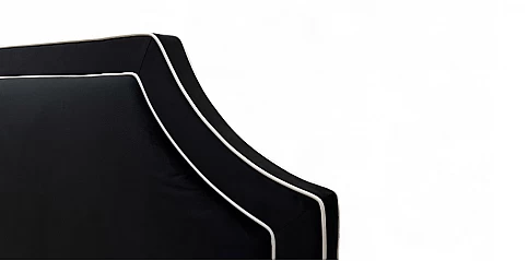 Κρεβάτι διπλό βελουτέ μαύρο (K110MBI) (160Χ200)