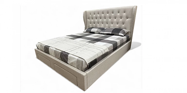 Κρεβάτι διπλό υφασμάτινο με συρτάρια (k244) (160Χ200) (160Χ200)