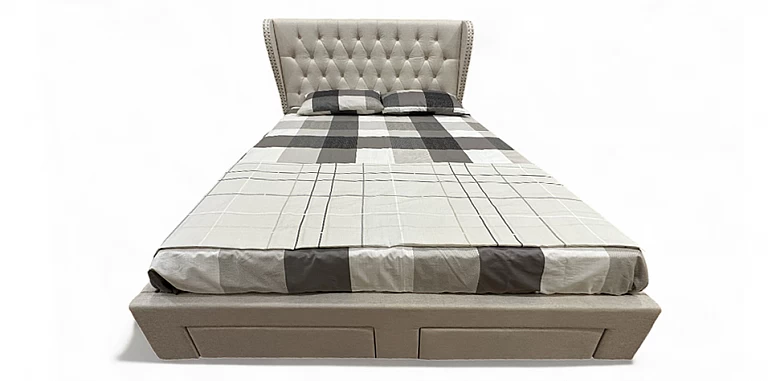 Κρεβάτι διπλό υφασμάτινο με συρτάρια (k244) (160Χ200) (160Χ200)