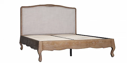 Διπλό κρεβάτι ρουστίκ σε φυσικό ξύλο (2128) (160Χ200)