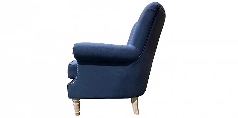 Πολυθρόνα σαλονιού σε μπλε λινό ύφασμα (M167) ΠΟΛΥΘΡΟΝΕΣ / ΜΠΕΡΖΕΡΕΣ