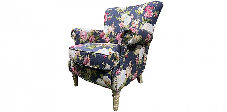 Πολυθρόνα σαλονιού σε floral ύφασμα (1681) ΠΟΛΥΘΡΟΝΕΣ / ΜΠΕΡΖΕΡΕΣ