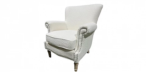 Πολυθρόνα σαλονιού σε μπουκλέ ύφασμα (1601)