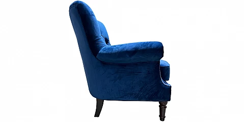 Πολυθρόνα σαλονιού χειροποίητη με καπιτονέ πλάτη (1667K)