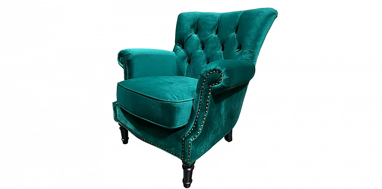 Πολυθρόνα σαλονιού χειροποίητη με καπιτονέ πλάτη (1642K) ΠΟΛΥΘΡΟΝΕΣ / ΜΠΕΡΖΕΡΕΣ