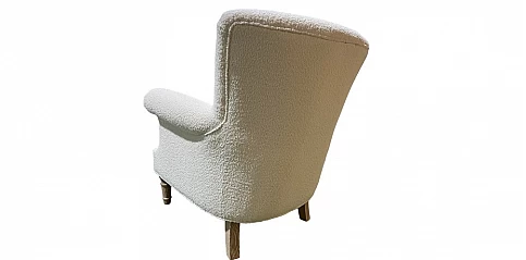 Πολυθρόνα σαλονιού σε μπουκλέ ύφασμα (M162)