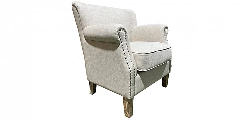 Πολυθρόνα σαλονιού σε λινό ύφασμα (1499)